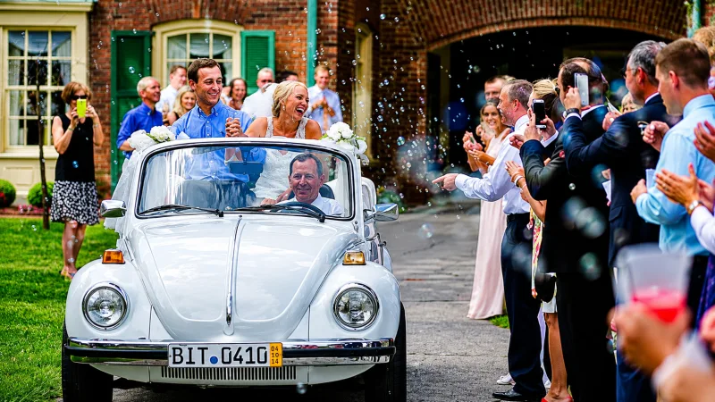 Joyful wedding send-off at the Montague Inn