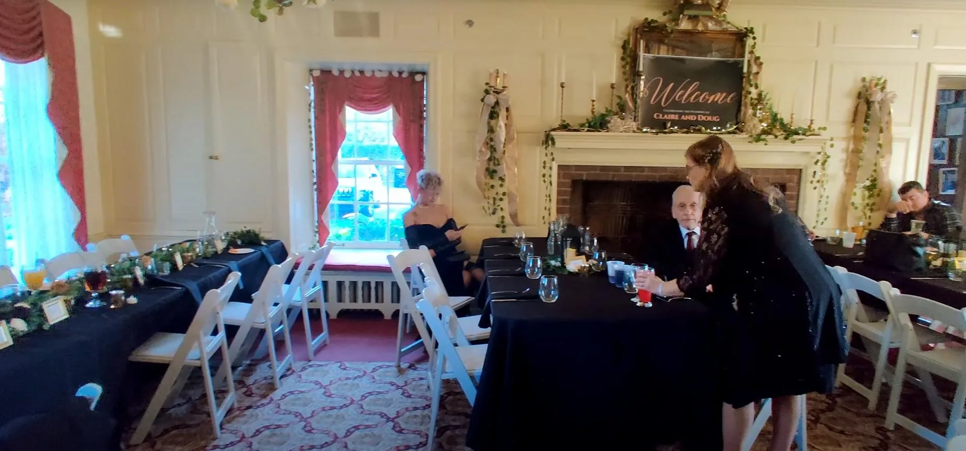 Intimate Indoor wedding venue at the Montague Inn