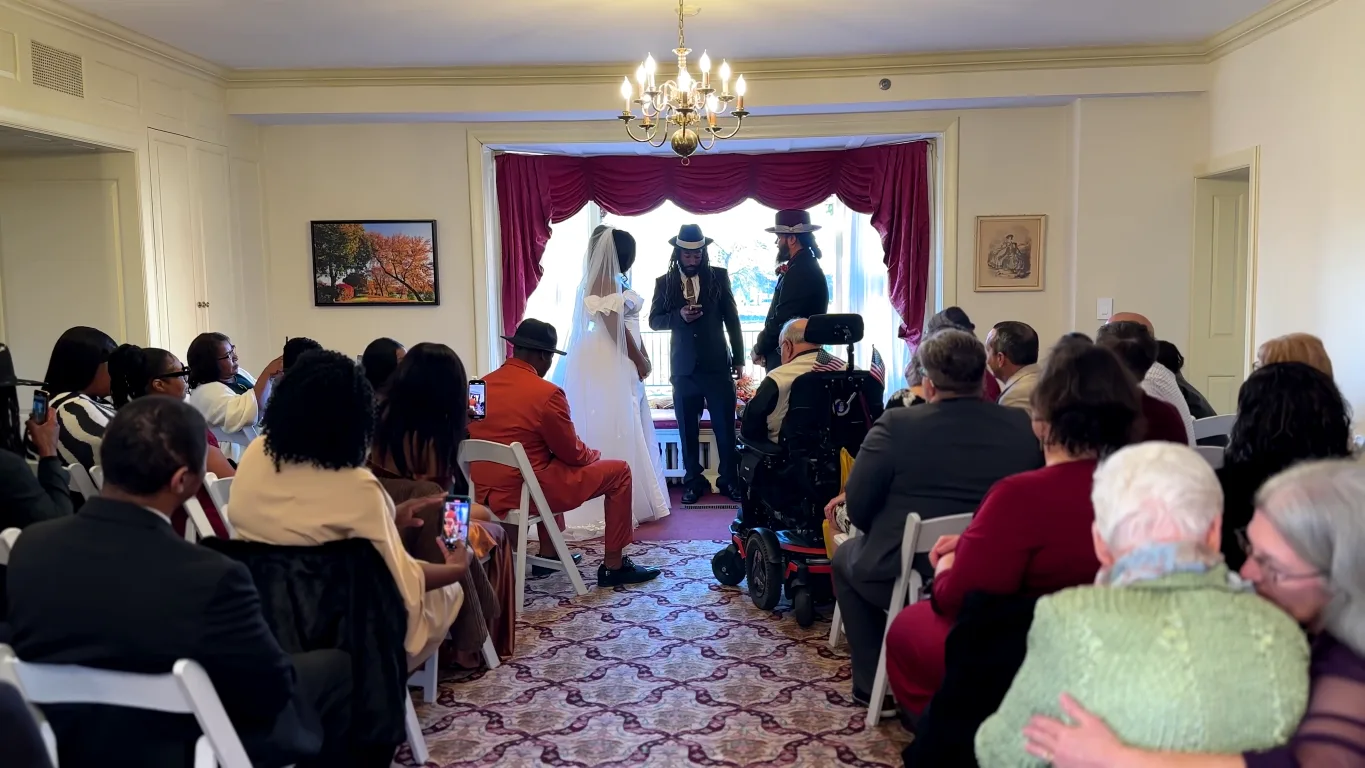 Intimate Indoor wedding venue at the Montague Inn