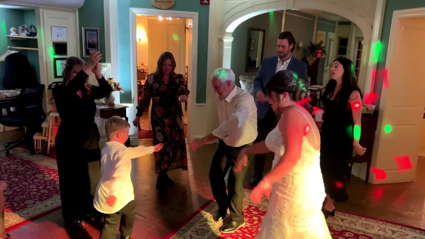 Intimate Indoor wedding venue at the Montague Inn